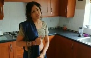 Blue saree daughter blackmailed forced to strip, groped, molested and fucked by old grand father