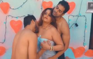 Big boobs aunty enjoying threesome sex