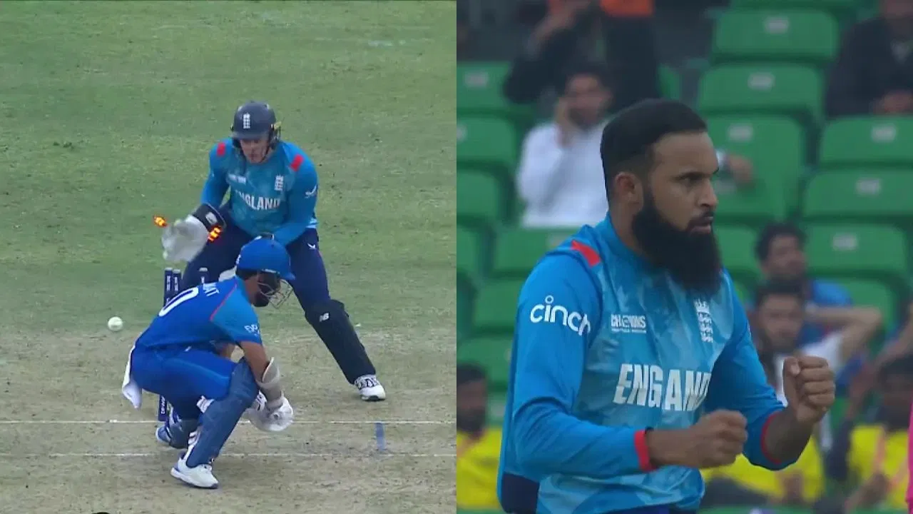 Watch: Adil Rashid destroys Hashmatullah Shahidi’s stumps during AFG vs ENG CT 2025 clash