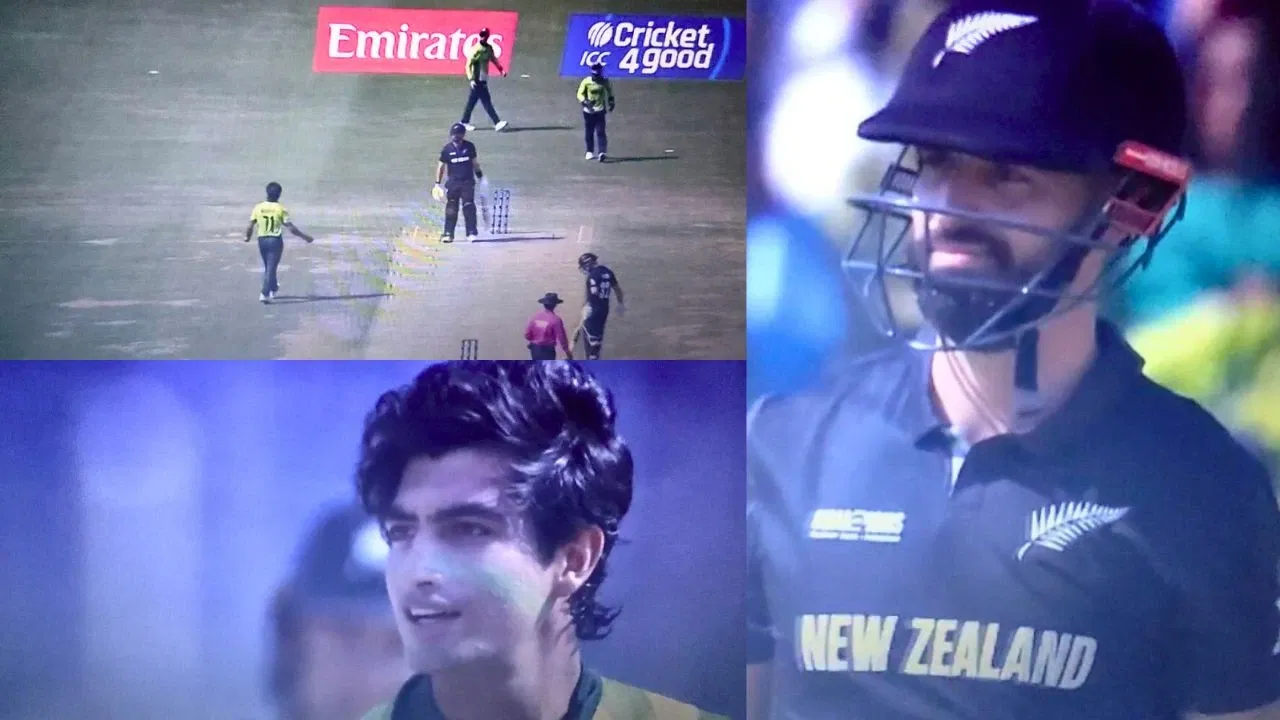 ICC Champions Trophy 2025: Watch – Naseem Shah aggressively charges at Daryl Mitchell, batter gives ice-cold response