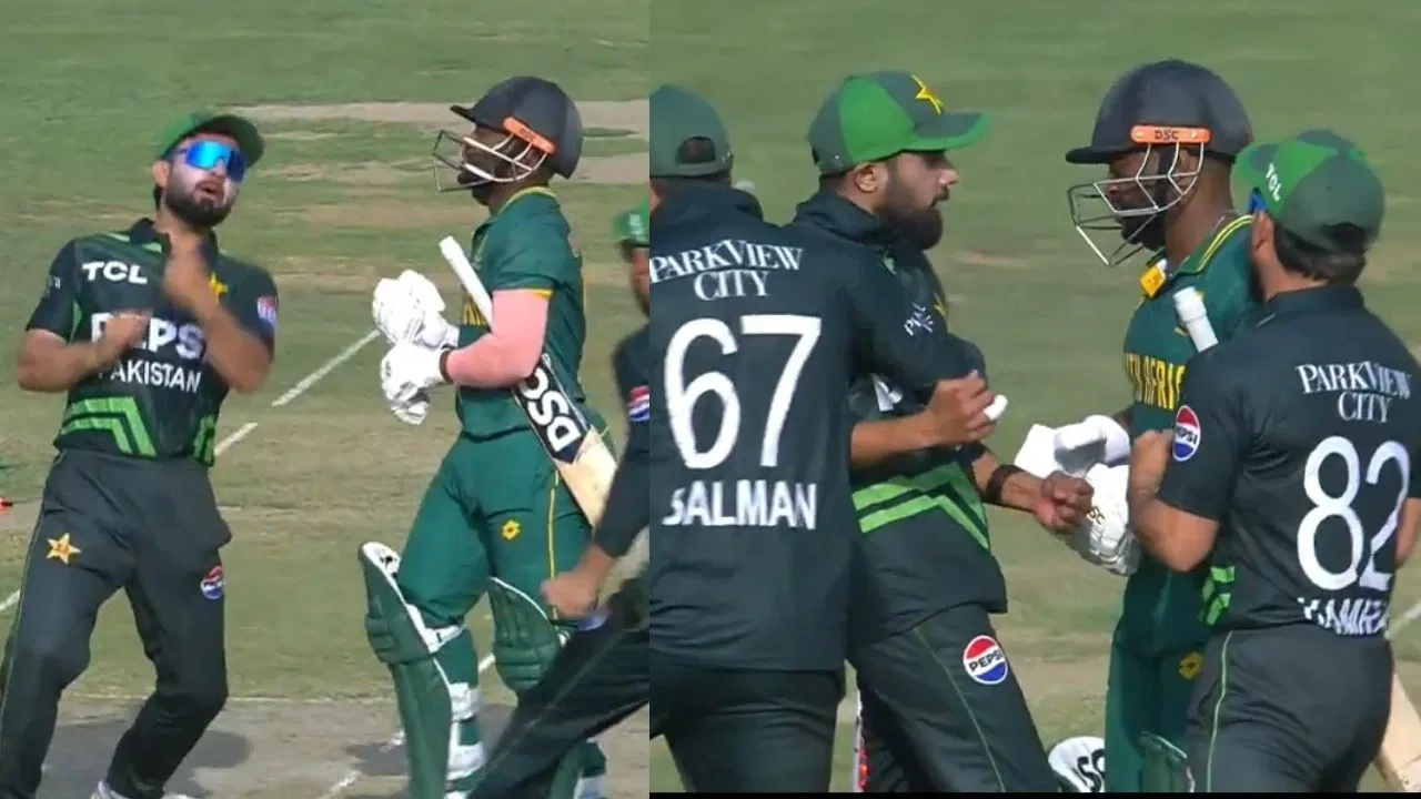 Watch: Saud Shakeel, Kamran Ghulam surround, threaten, and give brutal send-off to Temba Bavuma