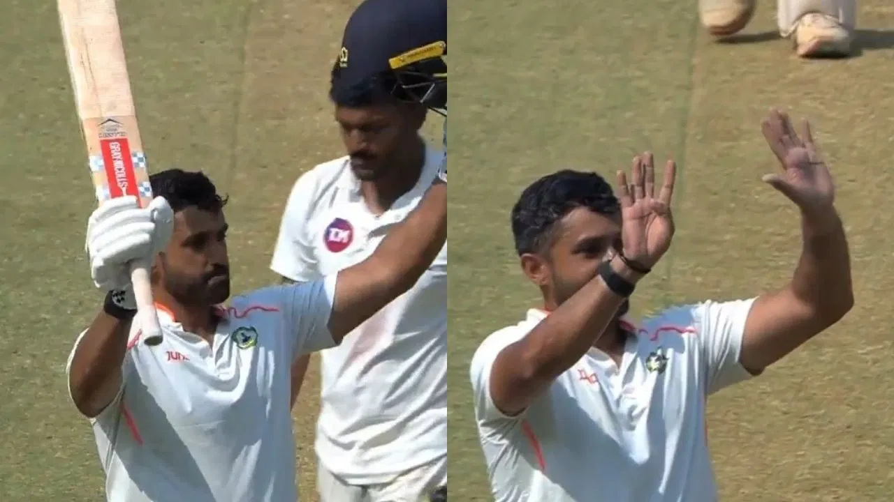 Watch: Karun Nair sends strong message to Ajit Agarkar with stunning ‘9 tons’ celebration following Ranji final heroics