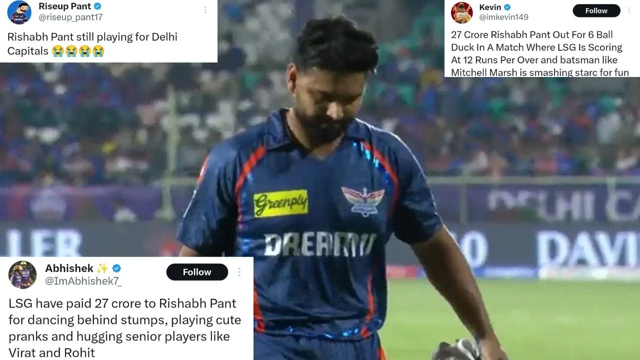 “27 crores barbaad”: Rishabh Pant accused of playing for Delhi Capitals after 6-ball duck in IPL 2025